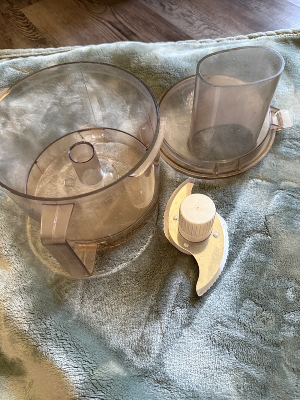 Food Processor Bowl and Dual Blade Attachment - Translucent Taupe